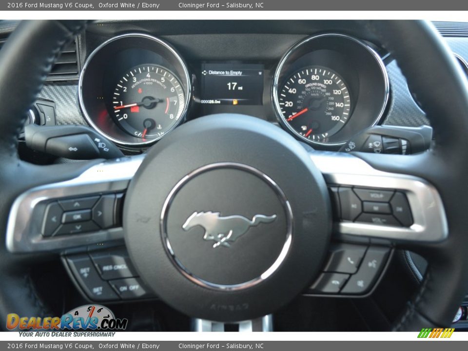 2016 Ford Mustang V6 Coupe Oxford White / Ebony Photo #15
