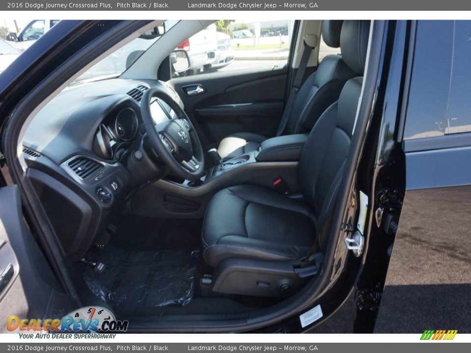 2016 Dodge Journey Crossroad Plus Pitch Black / Black Photo #6
