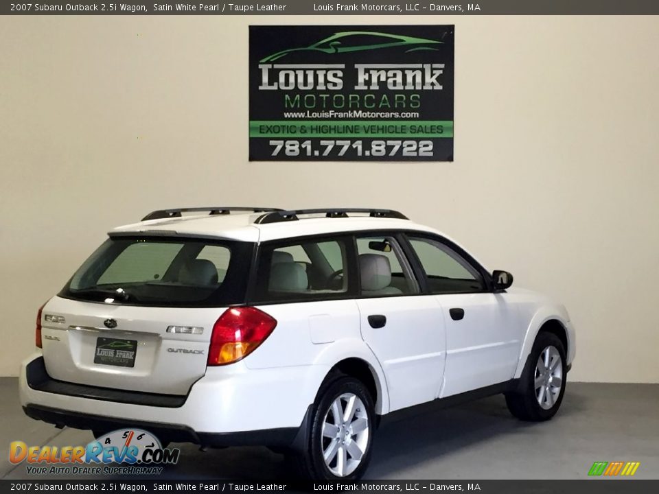 2007 Subaru Outback 2.5i Wagon Satin White Pearl / Taupe Leather Photo #19