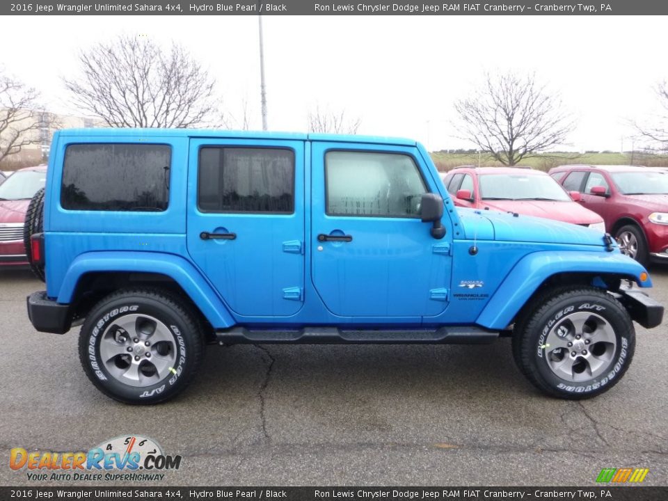 Hydro Blue Pearl 2016 Jeep Wrangler Unlimited Sahara 4x4 Photo #11