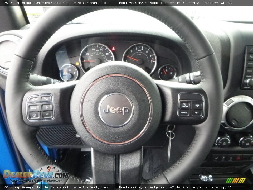 2016 Jeep Wrangler Unlimited Sahara 4x4 Hydro Blue Pearl / Black Photo #20