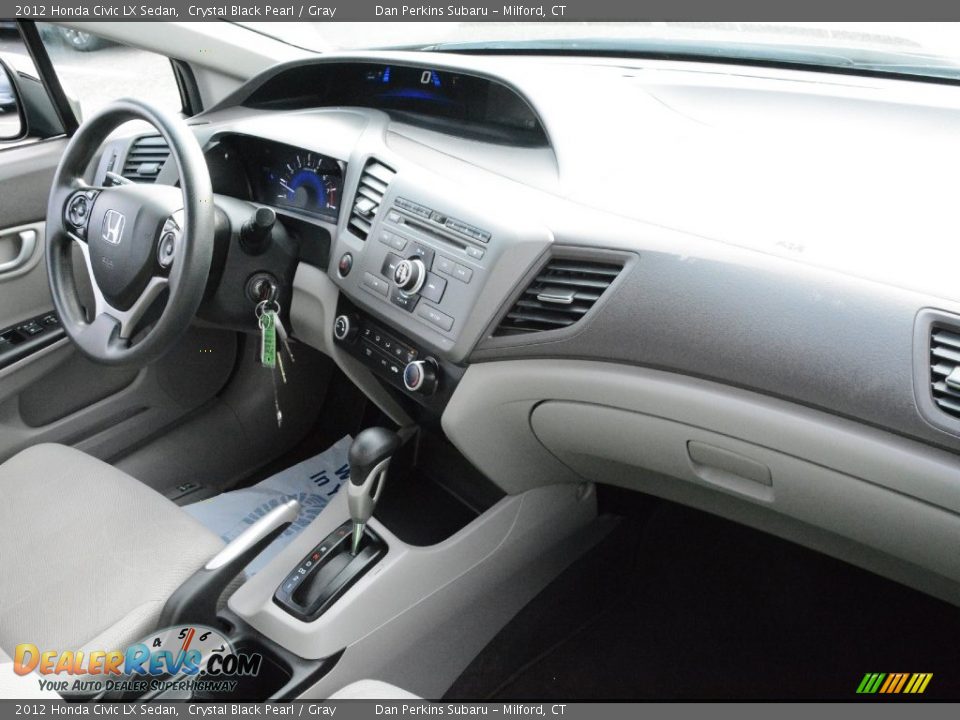 2012 Honda Civic LX Sedan Crystal Black Pearl / Gray Photo #5