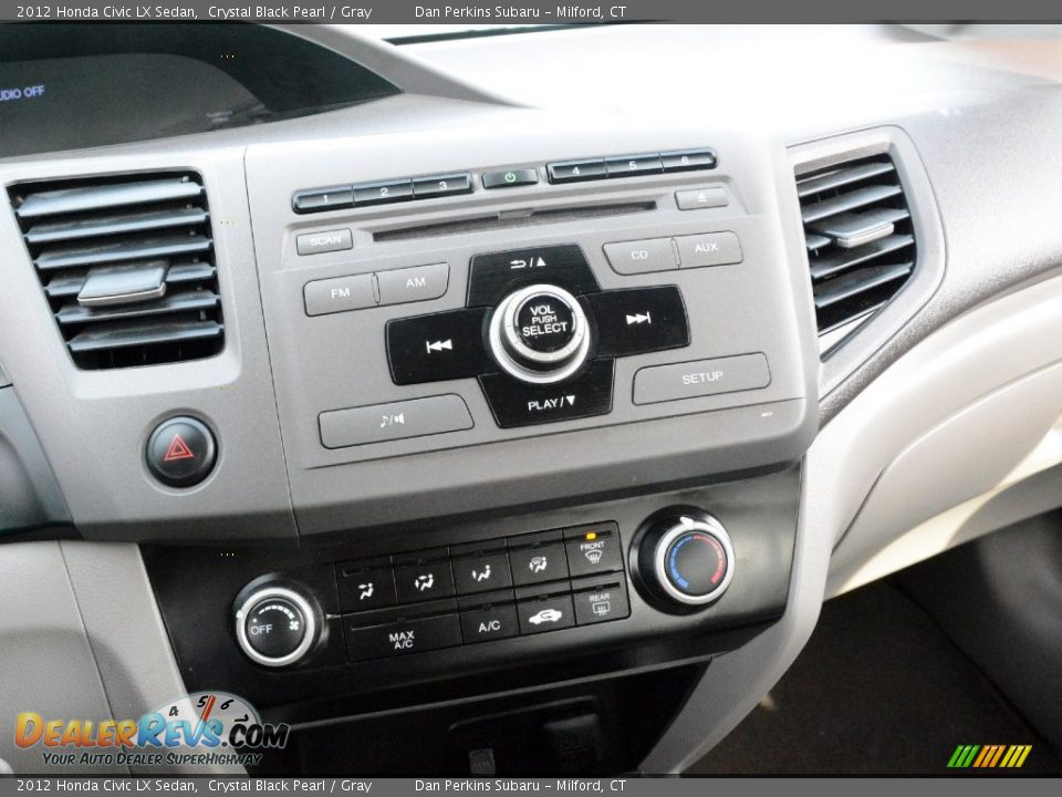 2012 Honda Civic LX Sedan Crystal Black Pearl / Gray Photo #11