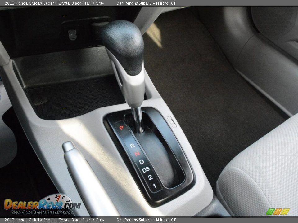 2012 Honda Civic LX Sedan Crystal Black Pearl / Gray Photo #12