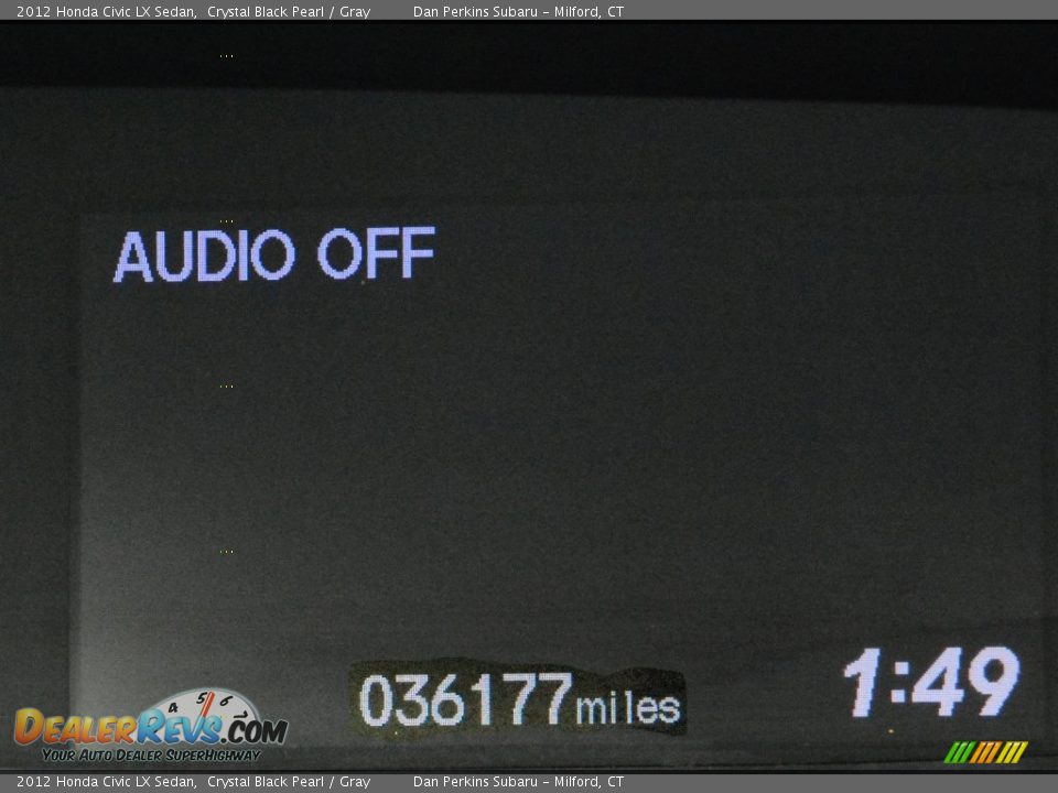 2012 Honda Civic LX Sedan Crystal Black Pearl / Gray Photo #14