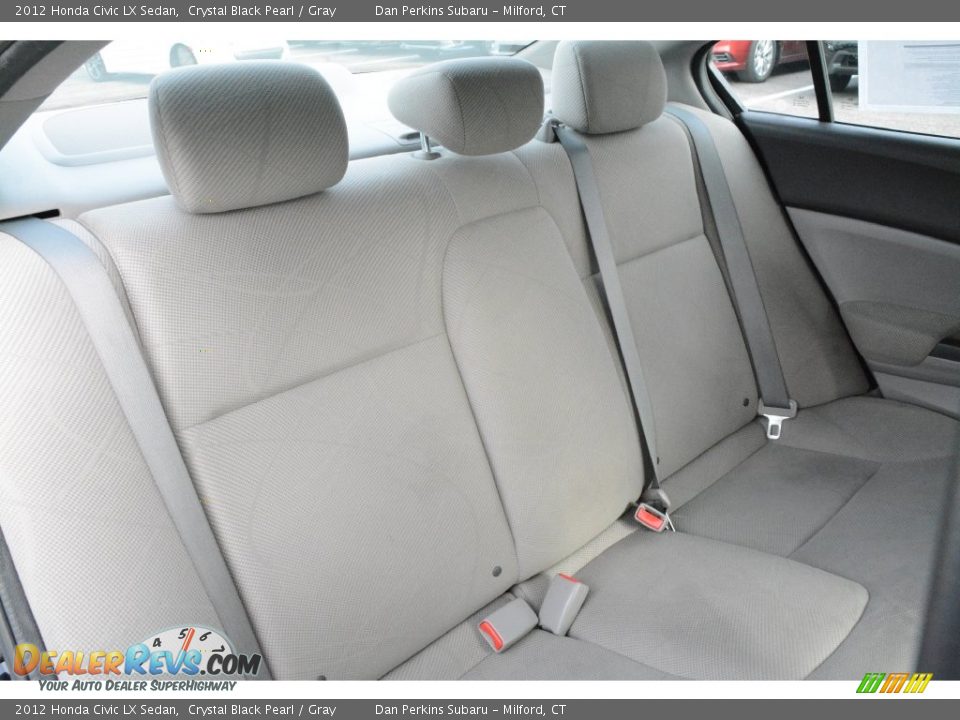 2012 Honda Civic LX Sedan Crystal Black Pearl / Gray Photo #15