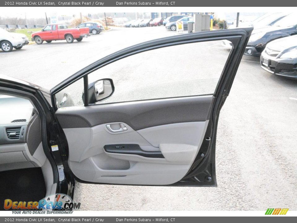 2012 Honda Civic LX Sedan Crystal Black Pearl / Gray Photo #17