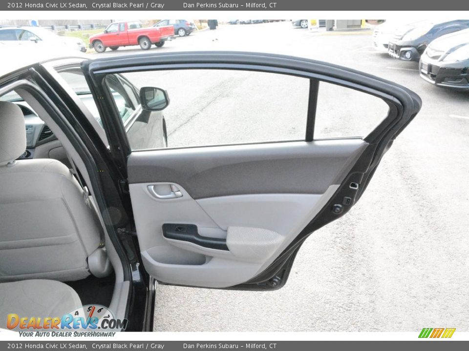 2012 Honda Civic LX Sedan Crystal Black Pearl / Gray Photo #18