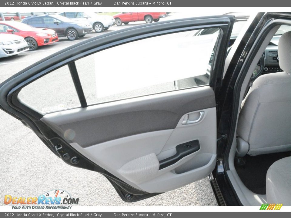 2012 Honda Civic LX Sedan Crystal Black Pearl / Gray Photo #19