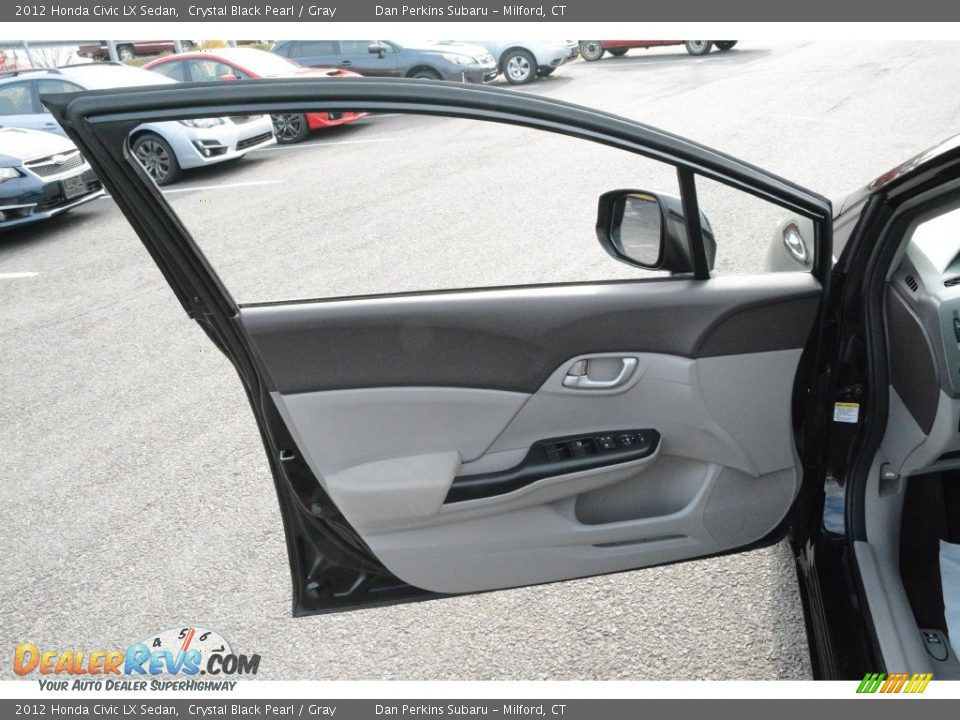 2012 Honda Civic LX Sedan Crystal Black Pearl / Gray Photo #20