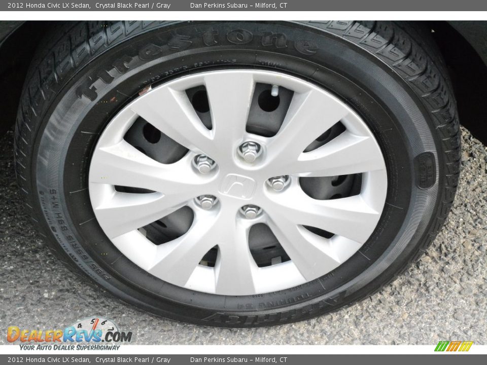 2012 Honda Civic LX Sedan Crystal Black Pearl / Gray Photo #21