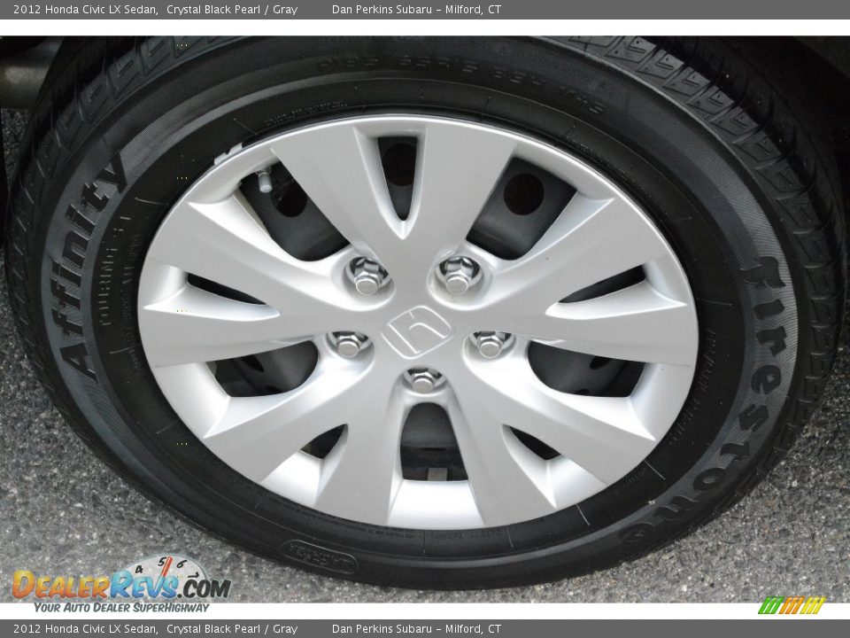 2012 Honda Civic LX Sedan Crystal Black Pearl / Gray Photo #22
