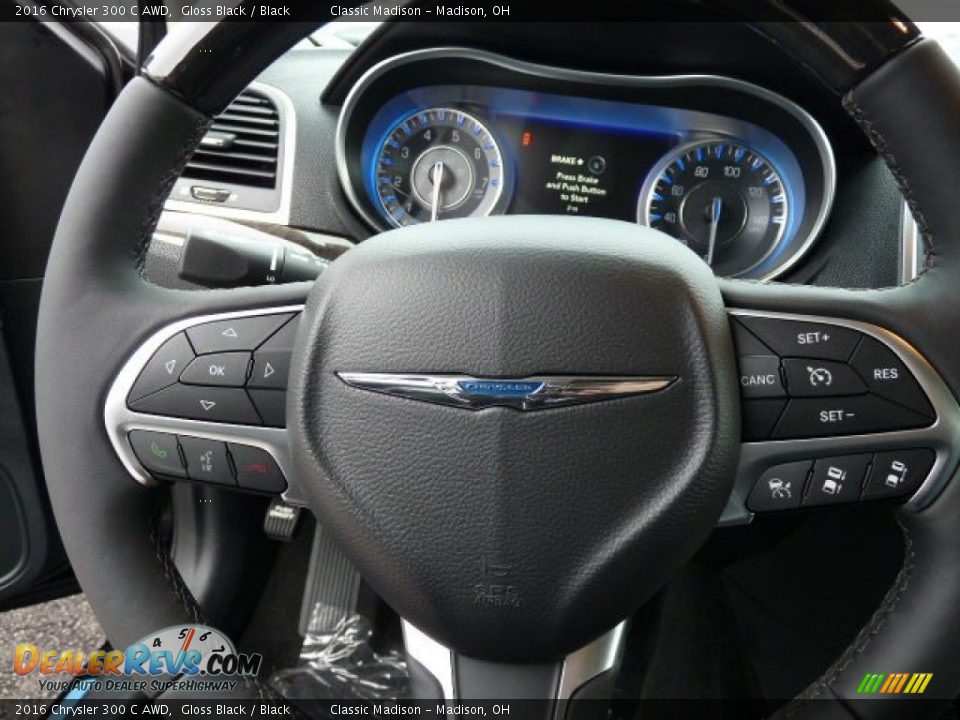 2016 Chrysler 300 C AWD Gloss Black / Black Photo #7