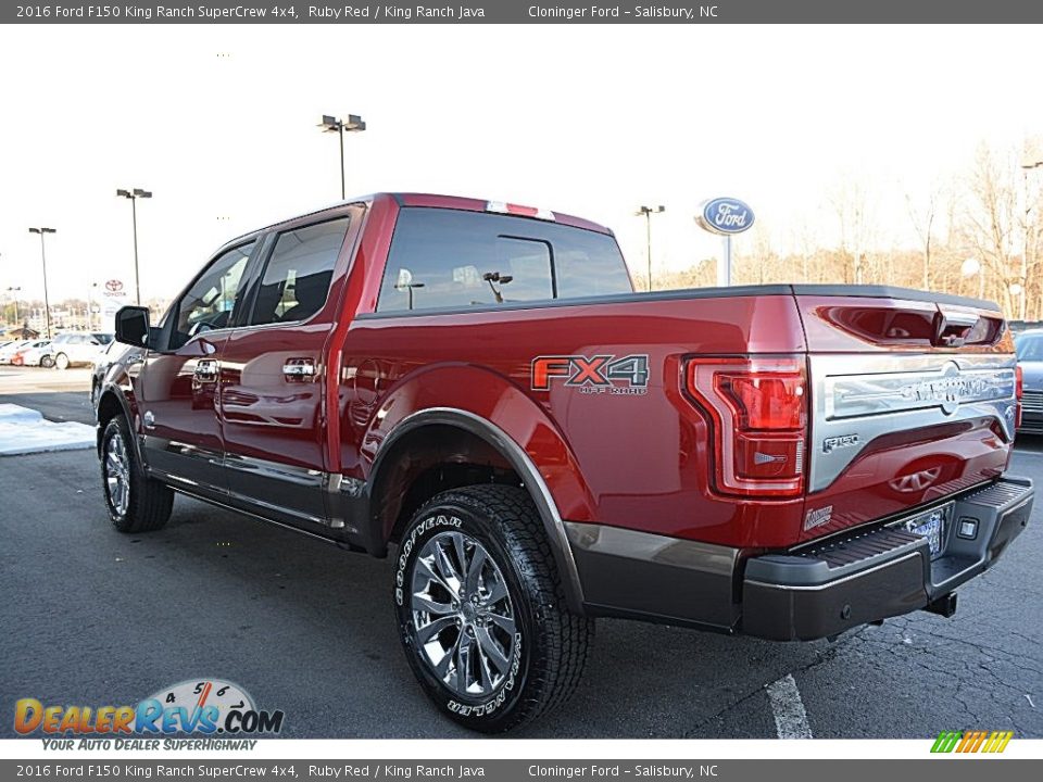 2016 Ford F150 King Ranch SuperCrew 4x4 Ruby Red / King Ranch Java Photo #34
