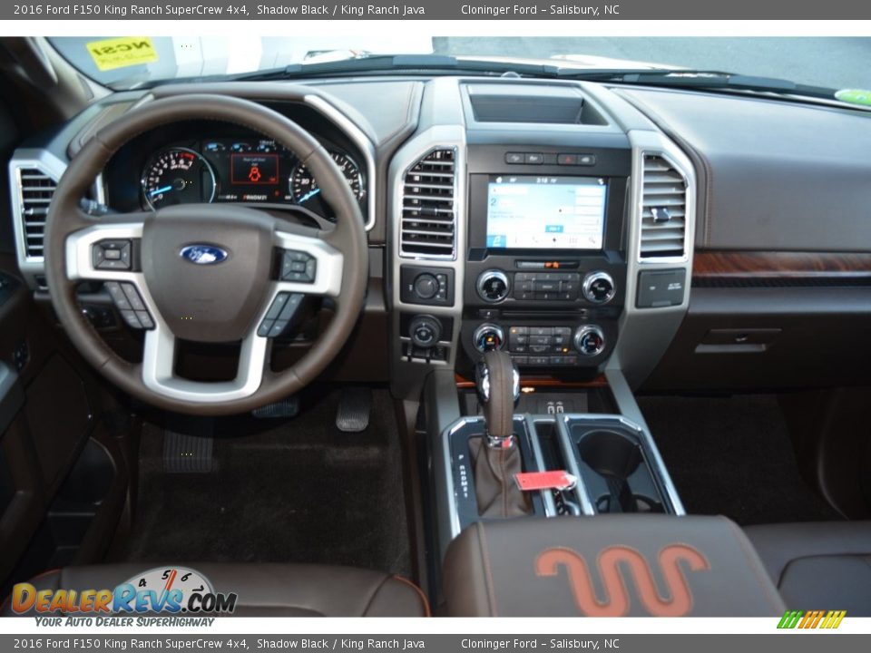 2016 Ford F150 King Ranch SuperCrew 4x4 Shadow Black / King Ranch Java Photo #12