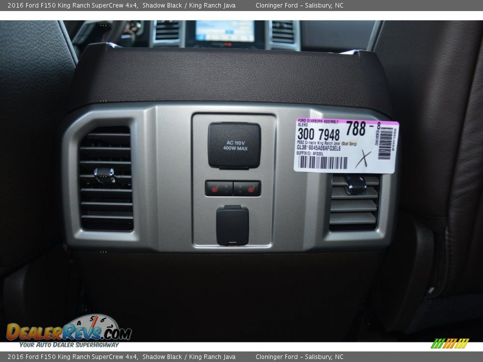 2016 Ford F150 King Ranch SuperCrew 4x4 Shadow Black / King Ranch Java Photo #13
