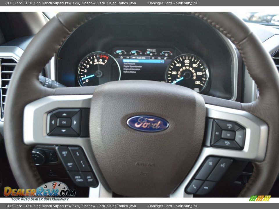 2016 Ford F150 King Ranch SuperCrew 4x4 Shadow Black / King Ranch Java Photo #28