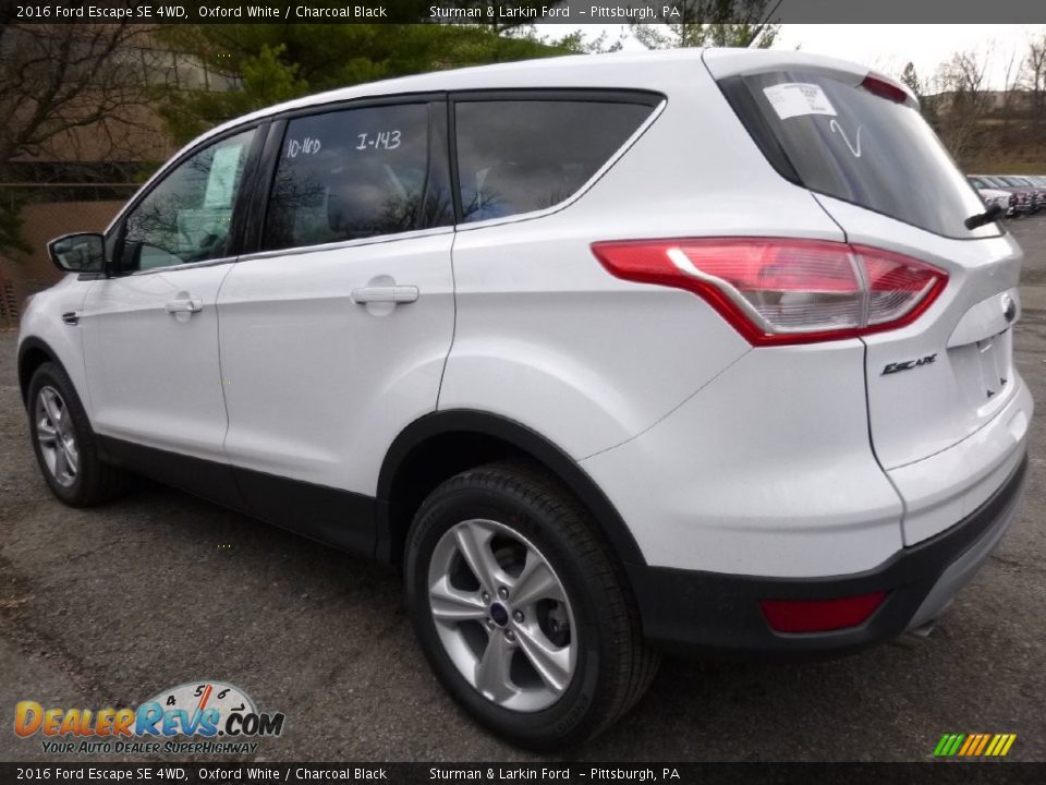 2016 Ford Escape SE 4WD Oxford White / Charcoal Black Photo #4