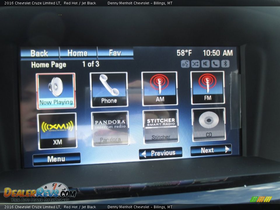 2016 Chevrolet Cruze Limited LT Red Hot / Jet Black Photo #12