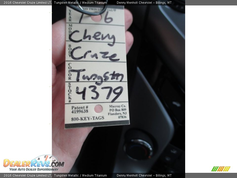 2016 Chevrolet Cruze Limited LT Tungsten Metallic / Medium Titanium Photo #20