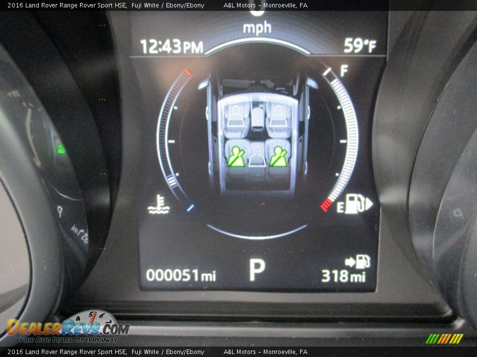 2016 Land Rover Range Rover Sport HSE Fuji White / Ebony/Ebony Photo #20