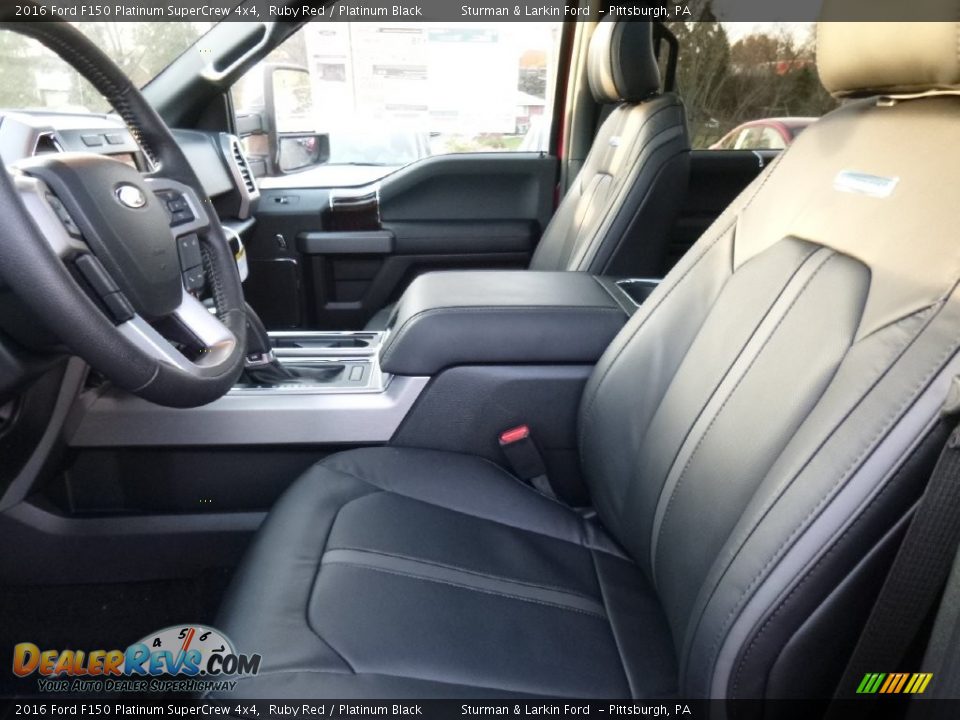 Platinum Black Interior - 2016 Ford F150 Platinum SuperCrew 4x4 Photo #6