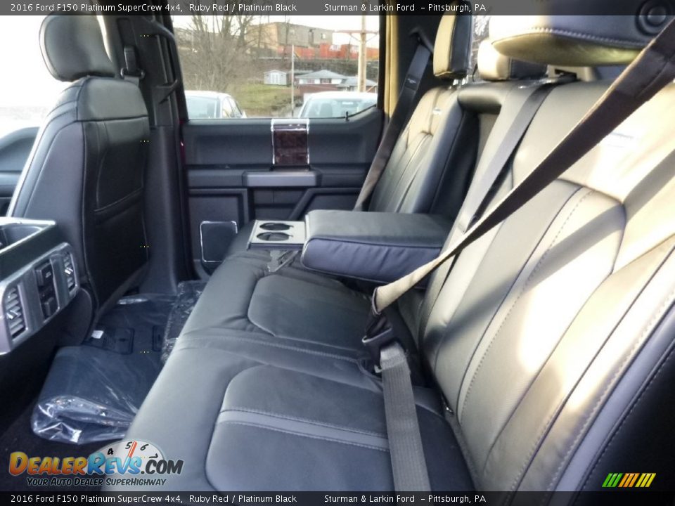 Rear Seat of 2016 Ford F150 Platinum SuperCrew 4x4 Photo #7