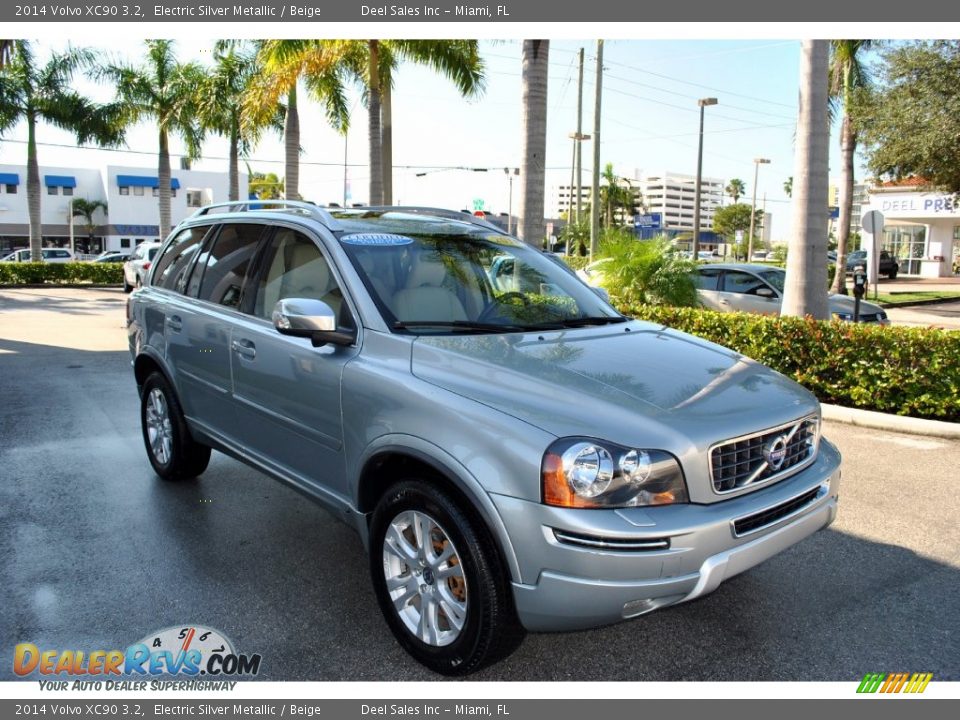 2014 Volvo XC90 3.2 Electric Silver Metallic / Beige Photo #1