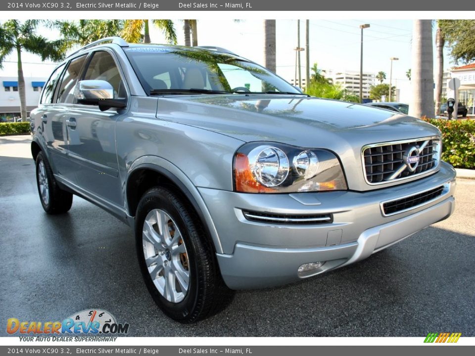 2014 Volvo XC90 3.2 Electric Silver Metallic / Beige Photo #2