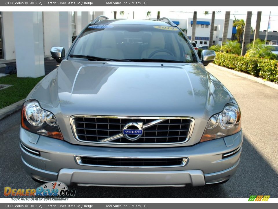 2014 Volvo XC90 3.2 Electric Silver Metallic / Beige Photo #3