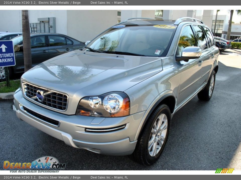 2014 Volvo XC90 3.2 Electric Silver Metallic / Beige Photo #4