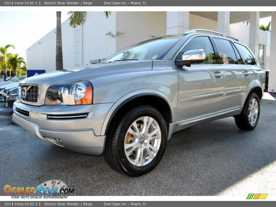 2014 Volvo XC90 3.2 Electric Silver Metallic / Beige Photo #5