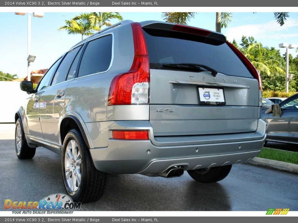 2014 Volvo XC90 3.2 Electric Silver Metallic / Beige Photo #7