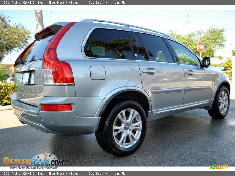 2014 Volvo XC90 3.2 Electric Silver Metallic / Beige Photo #10