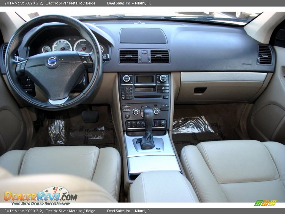 2014 Volvo XC90 3.2 Electric Silver Metallic / Beige Photo #14