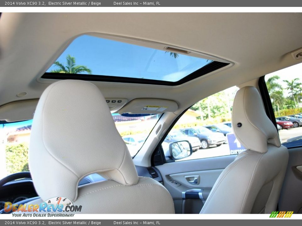 2014 Volvo XC90 3.2 Electric Silver Metallic / Beige Photo #15