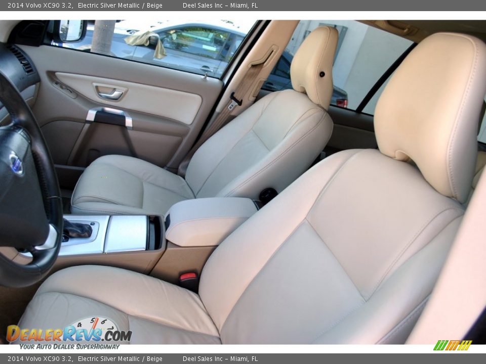 2014 Volvo XC90 3.2 Electric Silver Metallic / Beige Photo #16