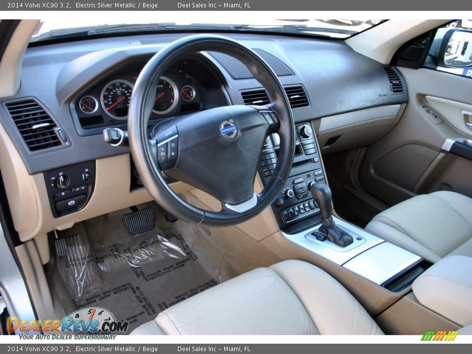 2014 Volvo XC90 3.2 Electric Silver Metallic / Beige Photo #18