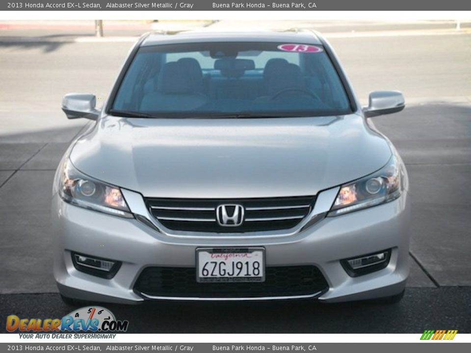 2013 Honda Accord EX-L Sedan Alabaster Silver Metallic / Gray Photo #7