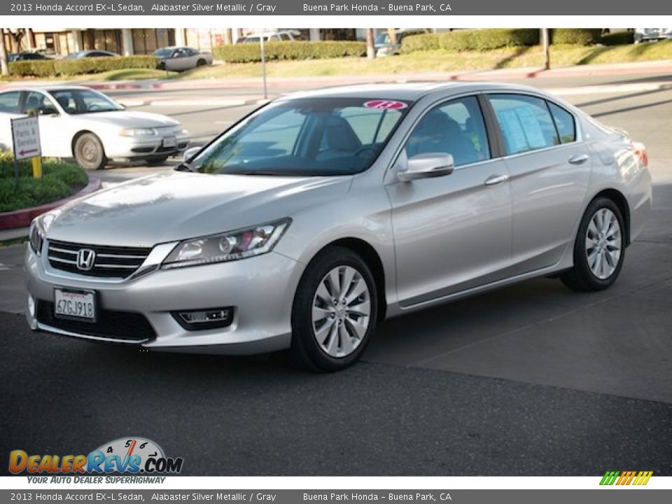 2013 Honda Accord EX-L Sedan Alabaster Silver Metallic / Gray Photo #8