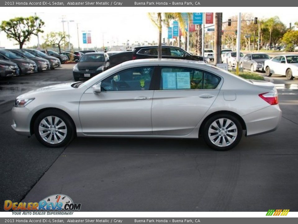 2013 Honda Accord EX-L Sedan Alabaster Silver Metallic / Gray Photo #9