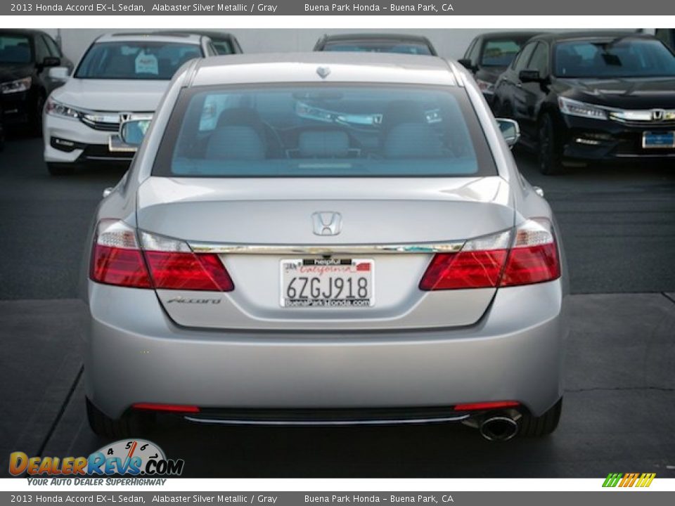 2013 Honda Accord EX-L Sedan Alabaster Silver Metallic / Gray Photo #10