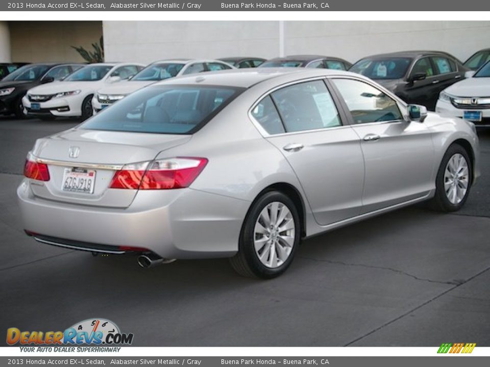 2013 Honda Accord EX-L Sedan Alabaster Silver Metallic / Gray Photo #11