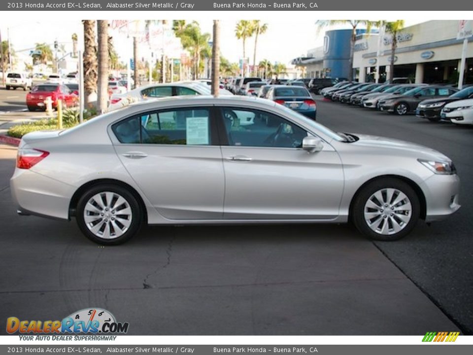 2013 Honda Accord EX-L Sedan Alabaster Silver Metallic / Gray Photo #12