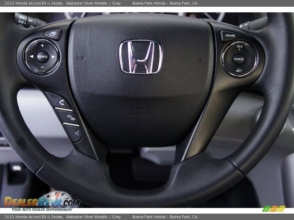 2013 Honda Accord EX-L Sedan Alabaster Silver Metallic / Gray Photo #13