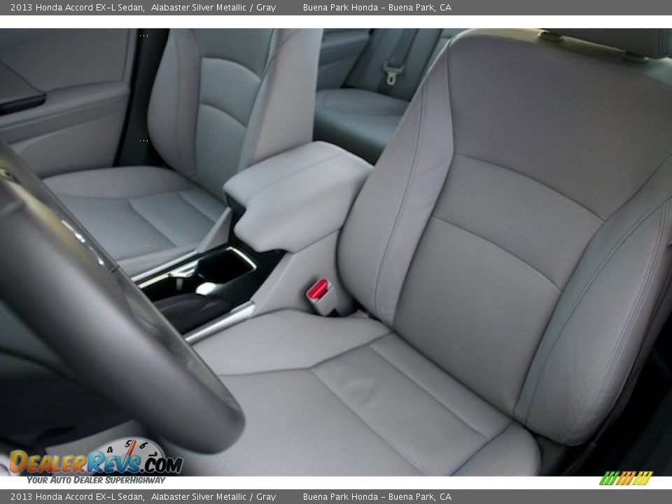 2013 Honda Accord EX-L Sedan Alabaster Silver Metallic / Gray Photo #14