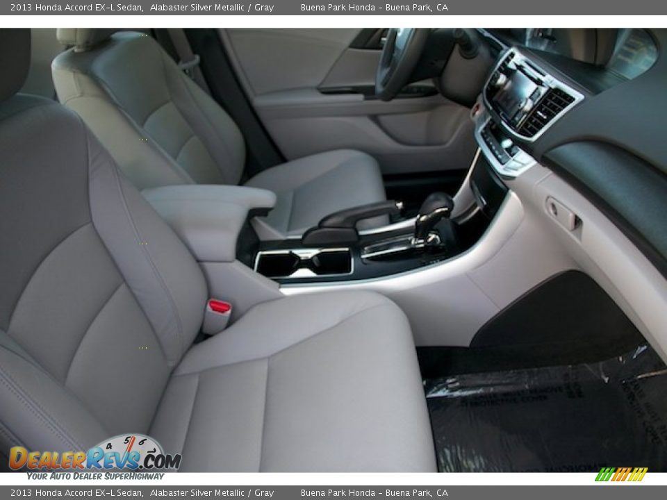 2013 Honda Accord EX-L Sedan Alabaster Silver Metallic / Gray Photo #19