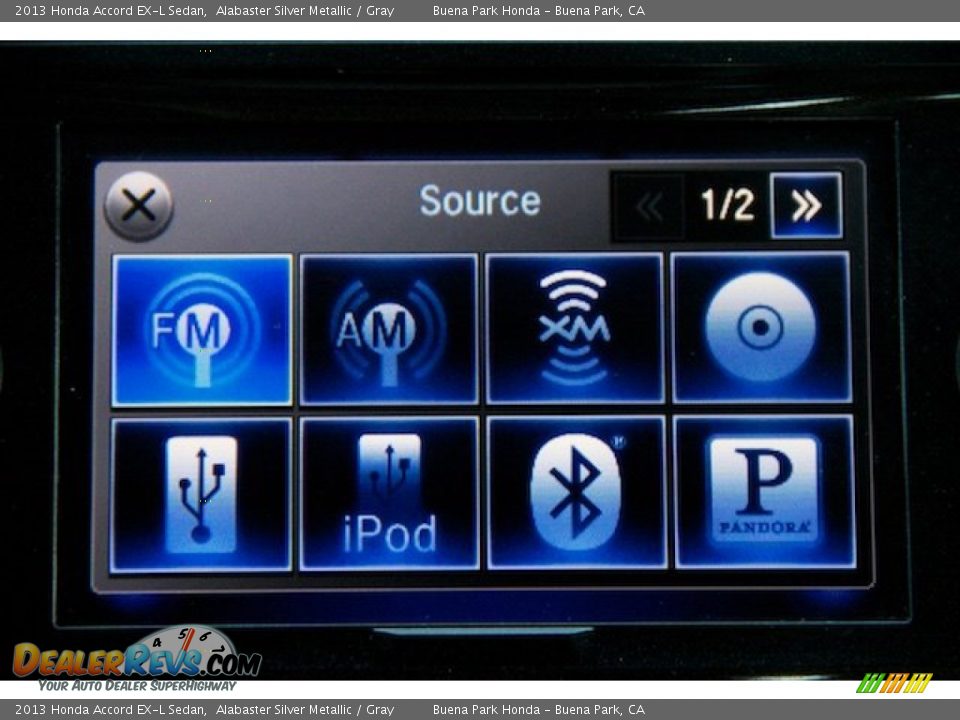 2013 Honda Accord EX-L Sedan Alabaster Silver Metallic / Gray Photo #22