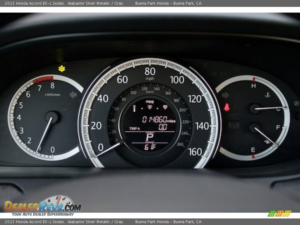 2013 Honda Accord EX-L Sedan Alabaster Silver Metallic / Gray Photo #25