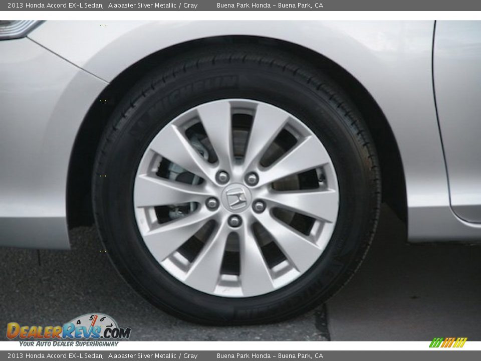 2013 Honda Accord EX-L Sedan Alabaster Silver Metallic / Gray Photo #31